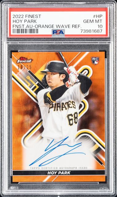 2022 Topps Finest Finest Autographs Orange Wave Refractor #HP Hoy 