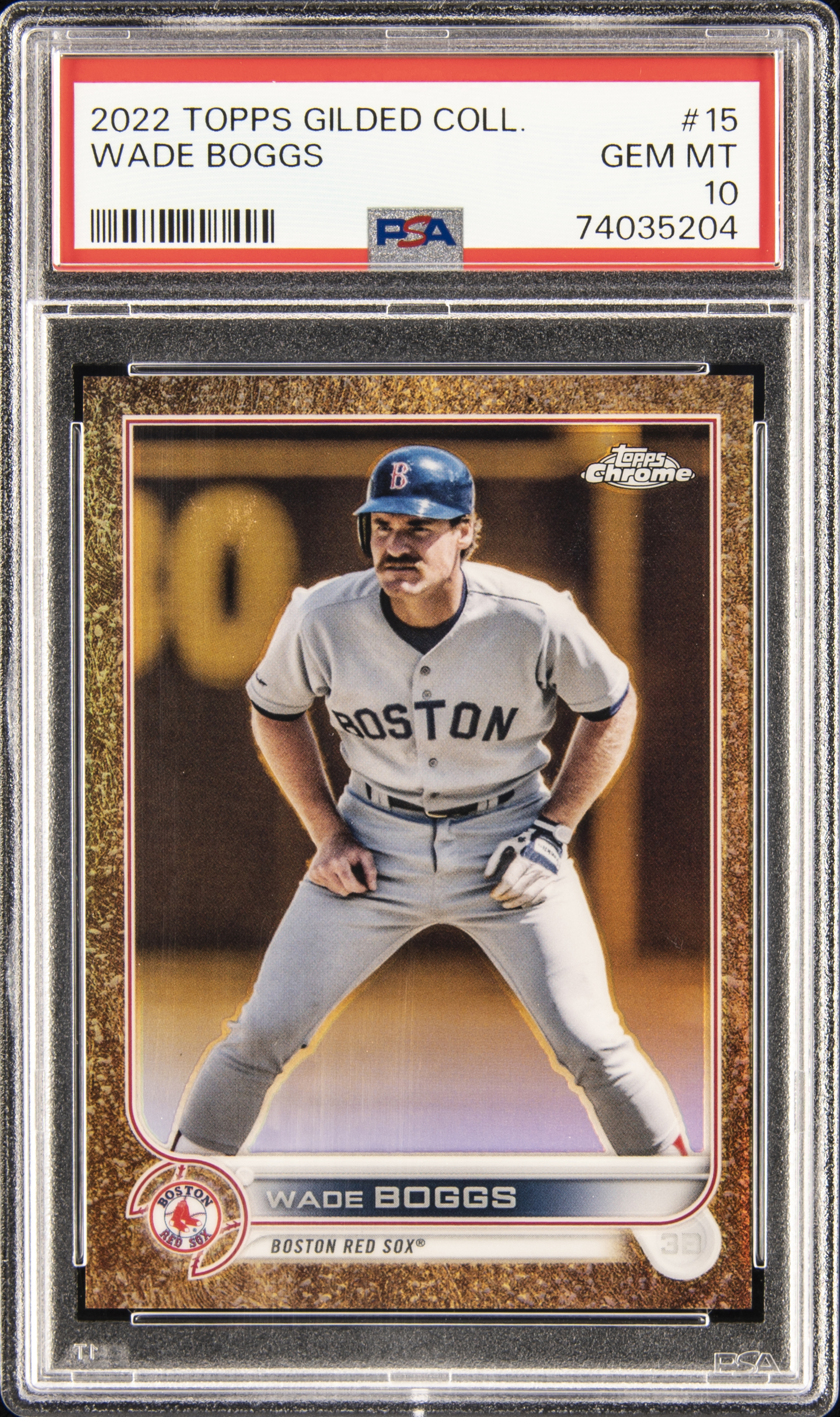 2022 Topps Gilded Collection #15 Wade Boggs (#48/99) – PSA GEM MT 10