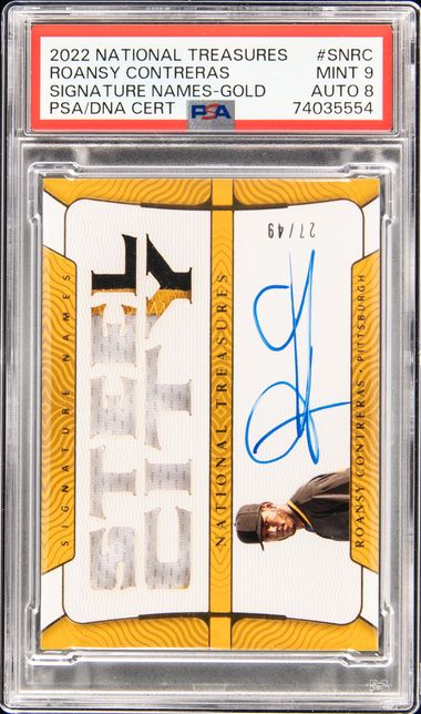 2020 Panini National Treasures Rookie Patch Autograph (RPA) Holo Silver  #156 Joe Burrow Signed Patch Rookie Card (#12/25) - PSA MINT 9, PSA/DNA 10  - Pop 3 on Goldin Auctions