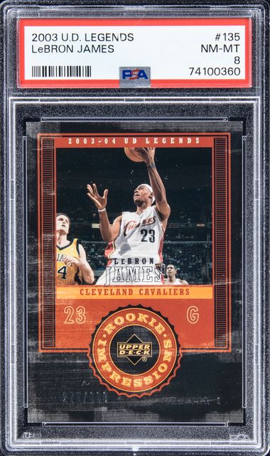 2003 Upper Deck Legends #135 LeBron James PSA 8 on Goldin Auctions