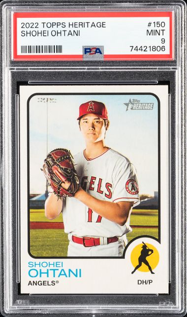 2022 Topps Heritage Chrome Red Refractor #150 Shohei Ohtani (#351 