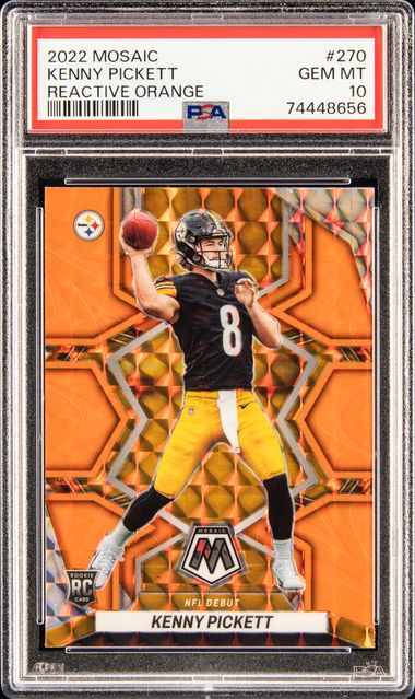 2021 Justin Fields Mosaic Reactive Orange Prizm Rookie Card PSA 10 2024