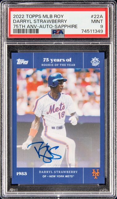 Rookie of the Year baseball card signed