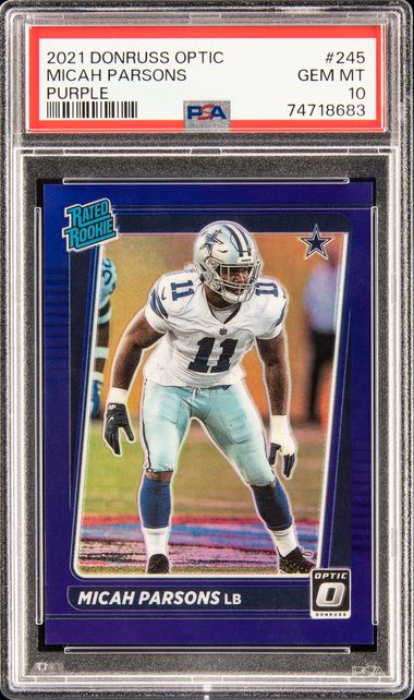 2021 Panini Donruss Elite Football Micah Parsons Signed 