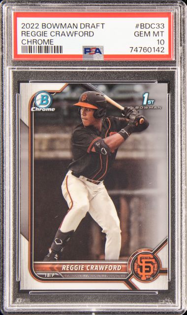 2022 Bowman Draft Chrome #BDC33 Reggie Crawford PSA 10 on Goldin