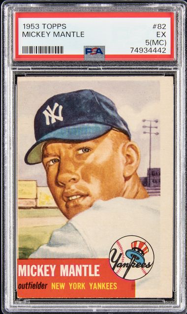 1952 Topps Mickey Mantle #311 Rookie Card PSA 6 MC GREAT COLOR