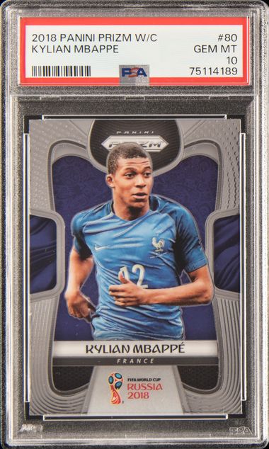 2018 Panini Prizm World Cup #80 Kylian Mbappe PSA 10 on Goldin