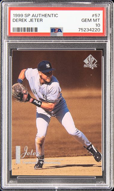 1999 Upper Deck SP Authentic #57 Derek Jeter – PSA GEM MT 10 on