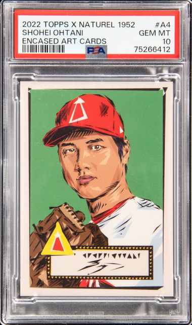 2022 Topps X Naturel 1952 Encased Art Cards A4 Shohei Ohtani – PSA