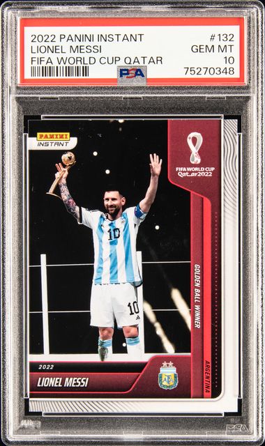 2022 Panini Instant Fifa World Cup Qatar 132 Lionel Messi – PSA