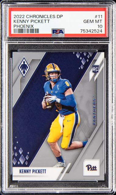 2022 Select Draft Football White Lazer Kenny Pickett Rookie