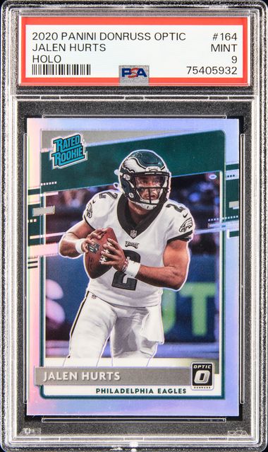 2021 Panini Mosaic Pink Camo Prizm Jalen Hurts #160 Philadelphia Eagles