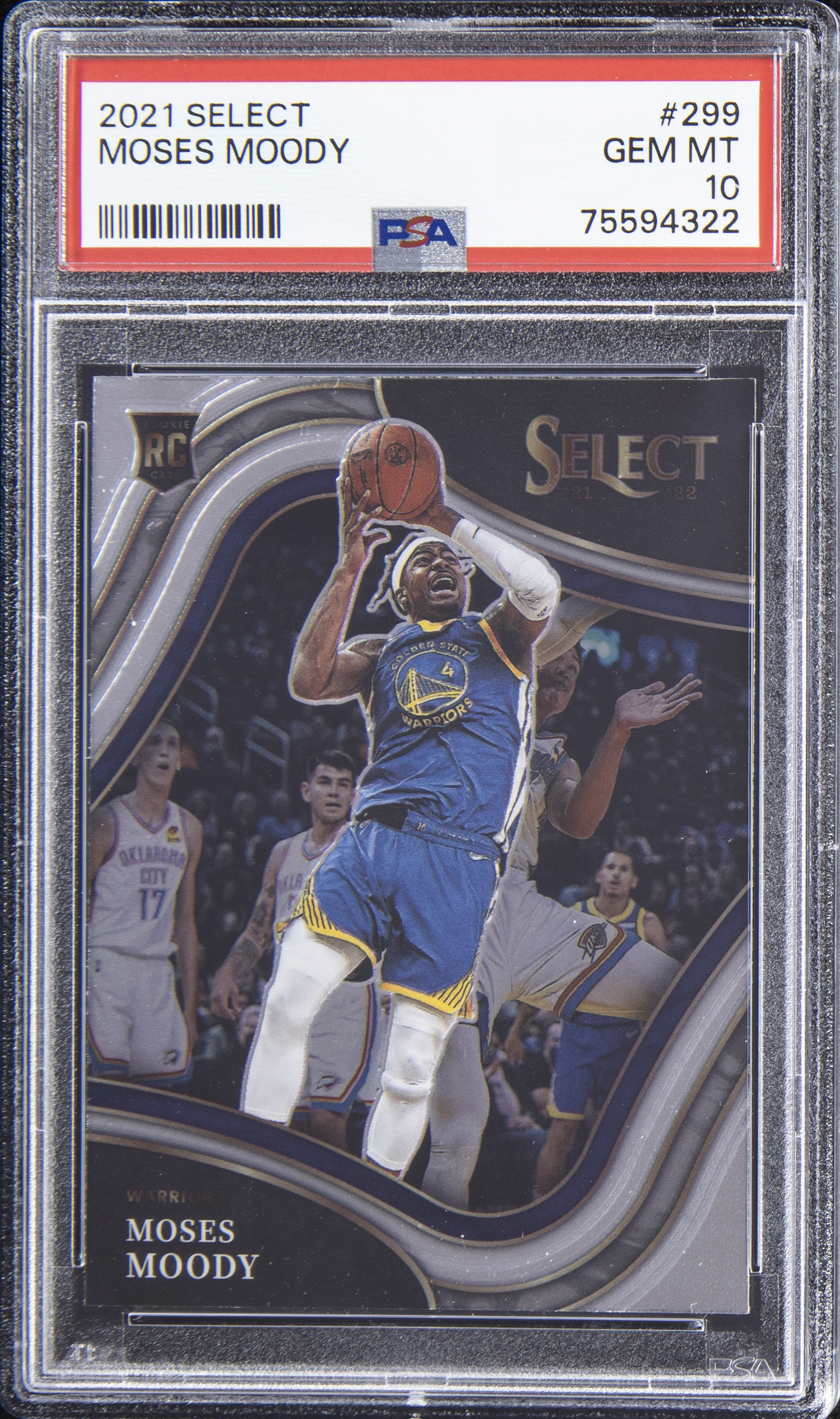 2021 Panini Select #299 Moses Moody PSA 10