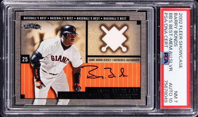 2002 Barry Bonds Autographed Game Worn Jersey