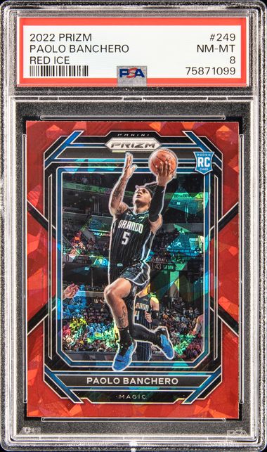 2022-23 Panini Prizm Red Ice #249 Paolo Banchero Rookie Card – PSA