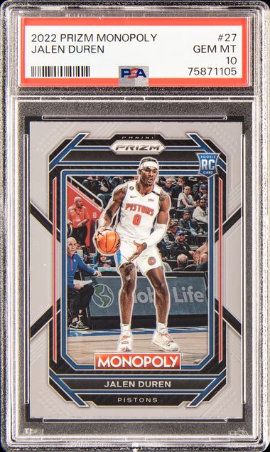 2022-23 Panini Prizm Monopoly #27 Jalen Duren Rookie Card – PSA