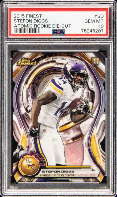 2015 TOPPS FINEST STEFON DIGGS RC REFRACTOR JERSEY AUTO