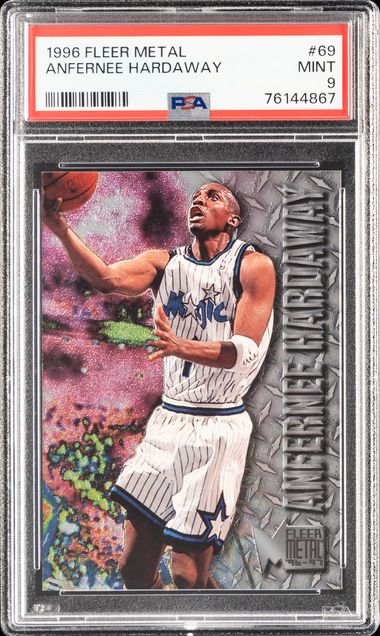 1996 Metal 69 Anfernee Hardaway – PSA MINT 9 on Goldin Auctions