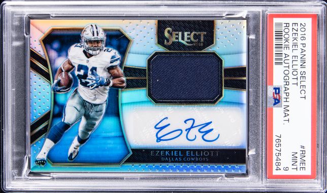 EZEKIEL ELLIOTT ROOKIE AUTOGRAPH signed Rookie card Dallas Cowboys