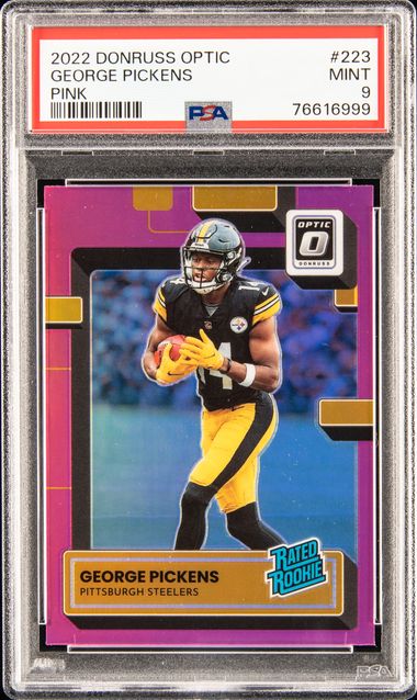 George Pickens 2022 Donruss Rated Rookie RC Pittsburgh Steelers #323