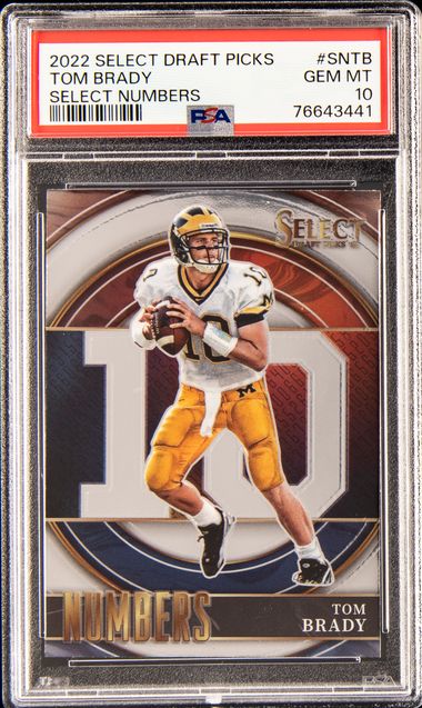2022 Panini Select Draft Picks Select Numbers Sntb Tom Brady – PSA GEM MT  10 on Goldin Auctions