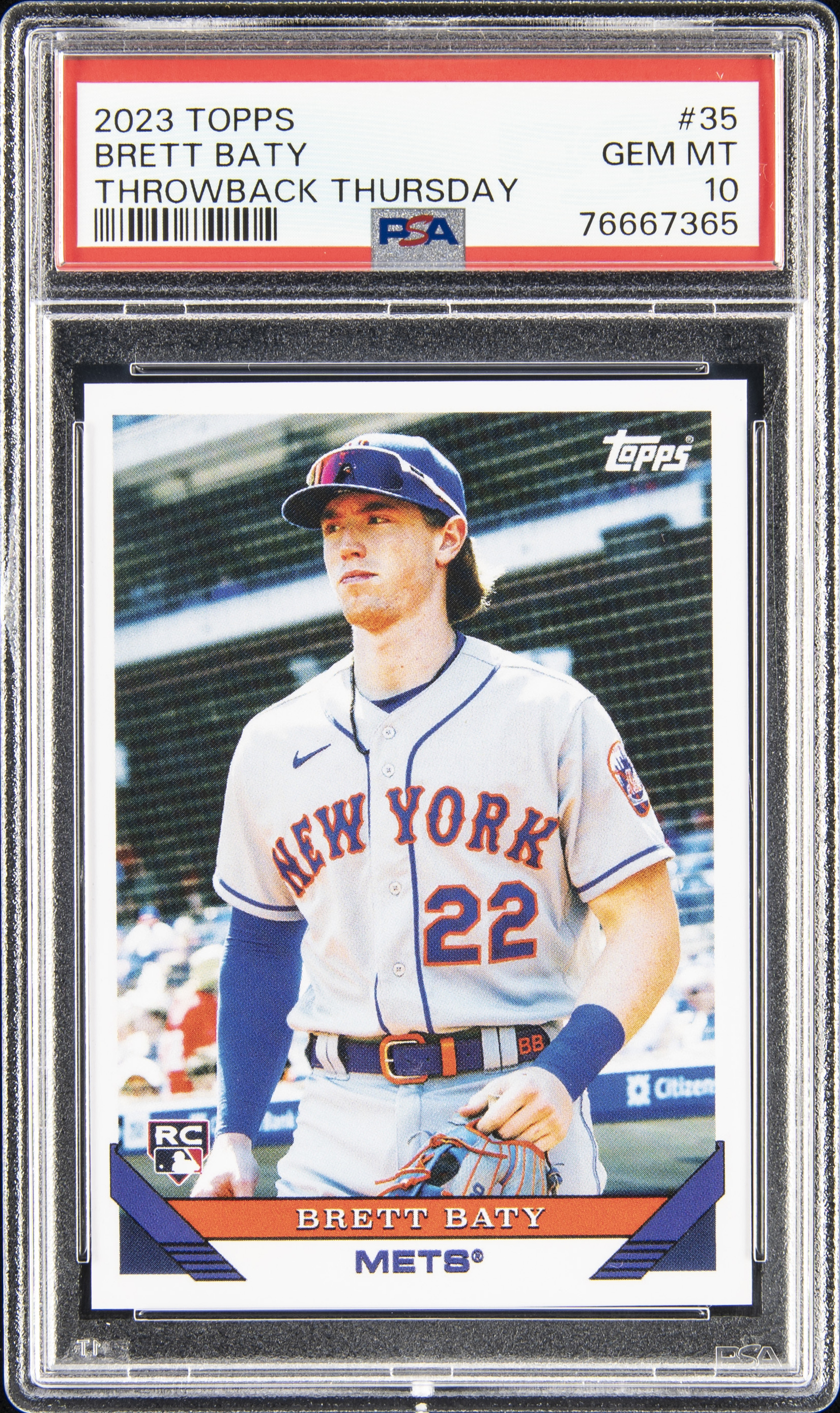 2023 Topps Throwback Thursday #35 Brett Baty – PSA GEM MT 10