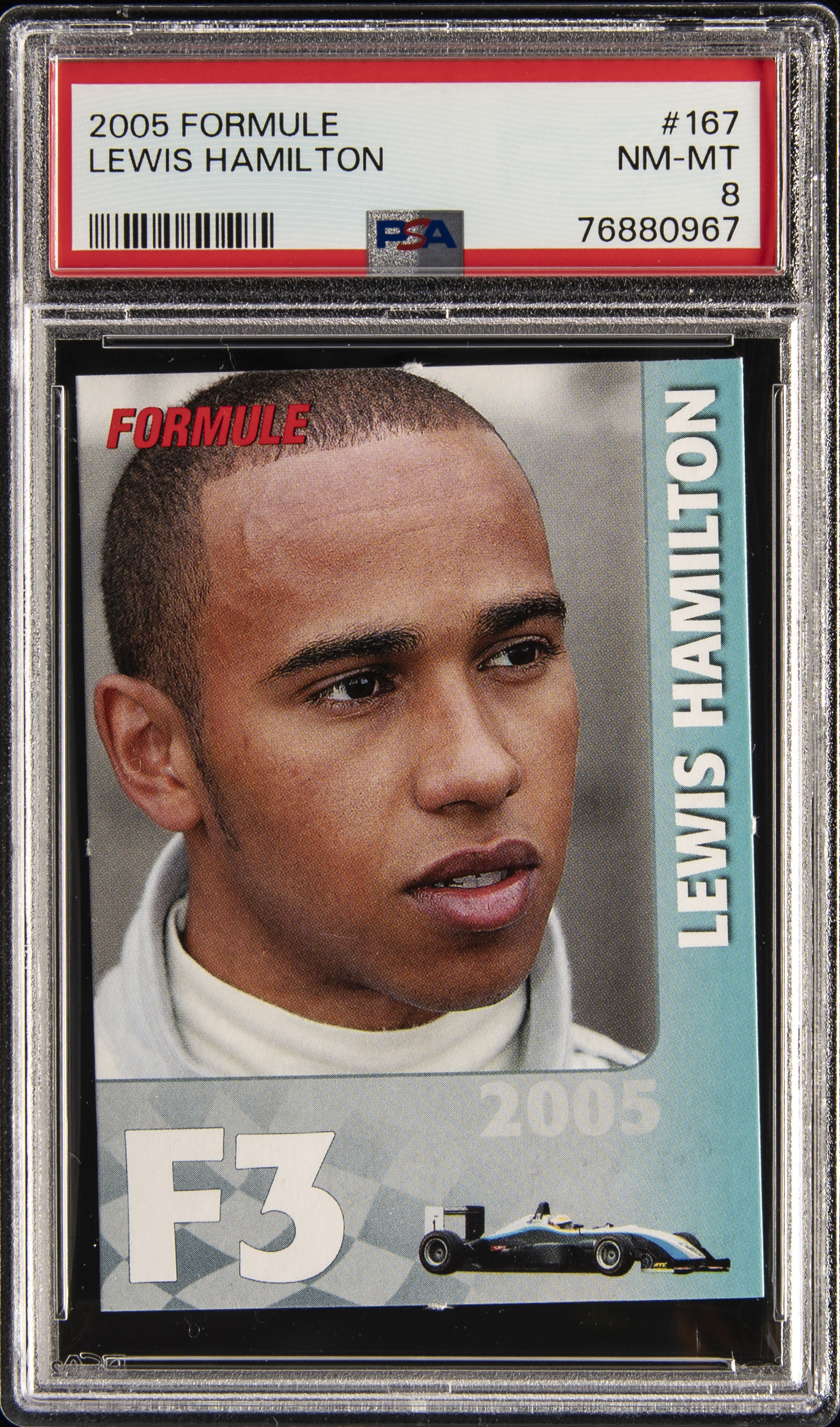 2005 Formule #167 Lewis Hamilton Rookie Card - PSA NM-MT 8 