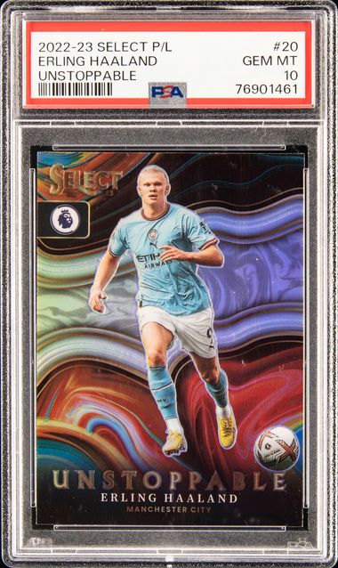 2022-23 Panini Select Premier League Unstoppable 20 Erling Haaland