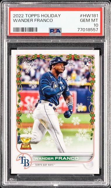 2022 Topps Holiday Wander Franco Jersey Rookie Relic Tampa Rays