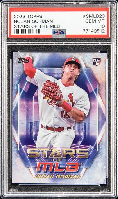 2023 Topps Stars Of MLB Smlb23 Nolan Gorman Rookie Card – PSA GEM