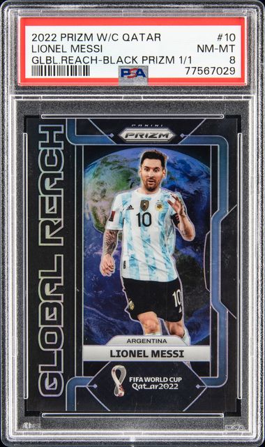 2022 Panini Prizm FIFA World Cup Qatar Global Reach Black Prizm