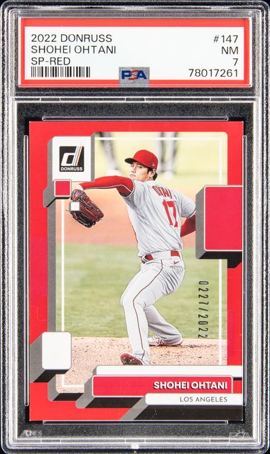 2022 Panini Donruss Sp-Red #147 Shohei Ohtani – PSA NM 7 on Goldin