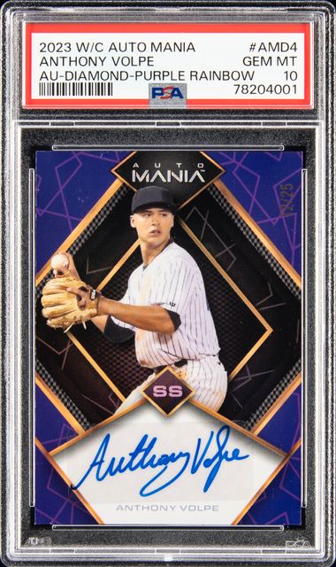 2023 Wild Card Auto Mania Autographs Diamond-Rainbow-Purple Amd4 