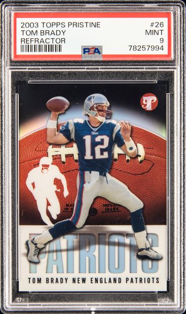 2014 TOPPS CHROME MINI TOM BRADY #62 BLUE JERSEY PATRIOTS PSA 10