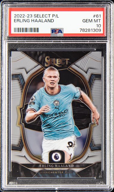 2022-23 Panini Donruss Fifa Optic Holo #160 Erling Haaland Man City Psa 10  Pop 2