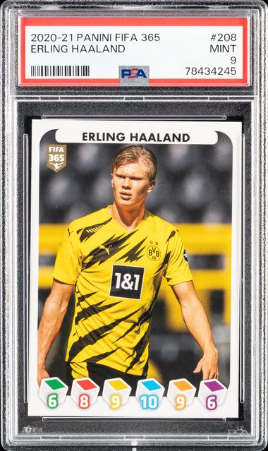 2020 Panini FIFA 365 #208 Erling Haaland – PSA MINT 9 on Goldin