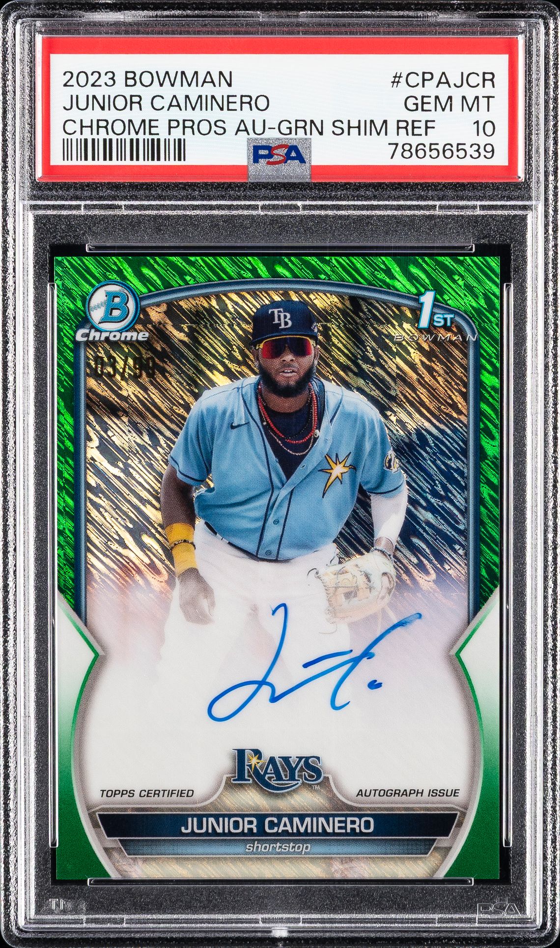 CAMINERO BOWMAN CHROME PROSPECT AUTOGRAPHS 2023