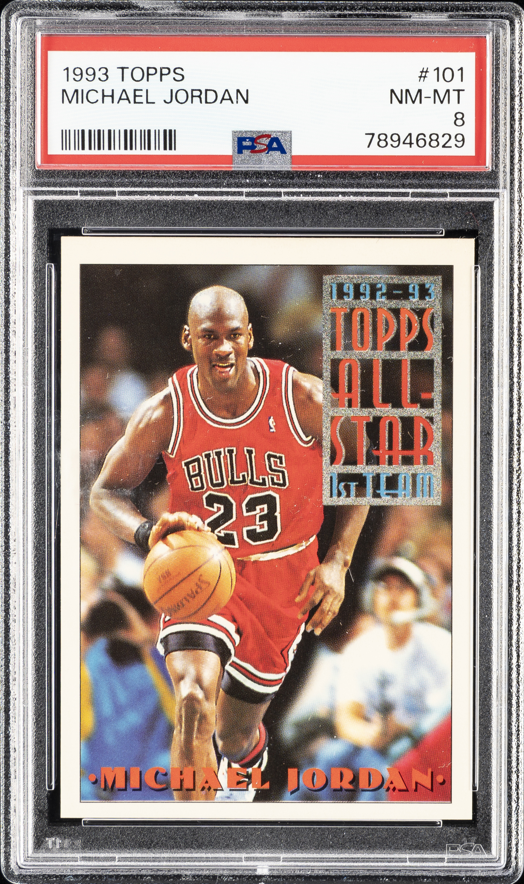 1993-94 Topps #101 Michael Jordan – PSA NM-MT 8