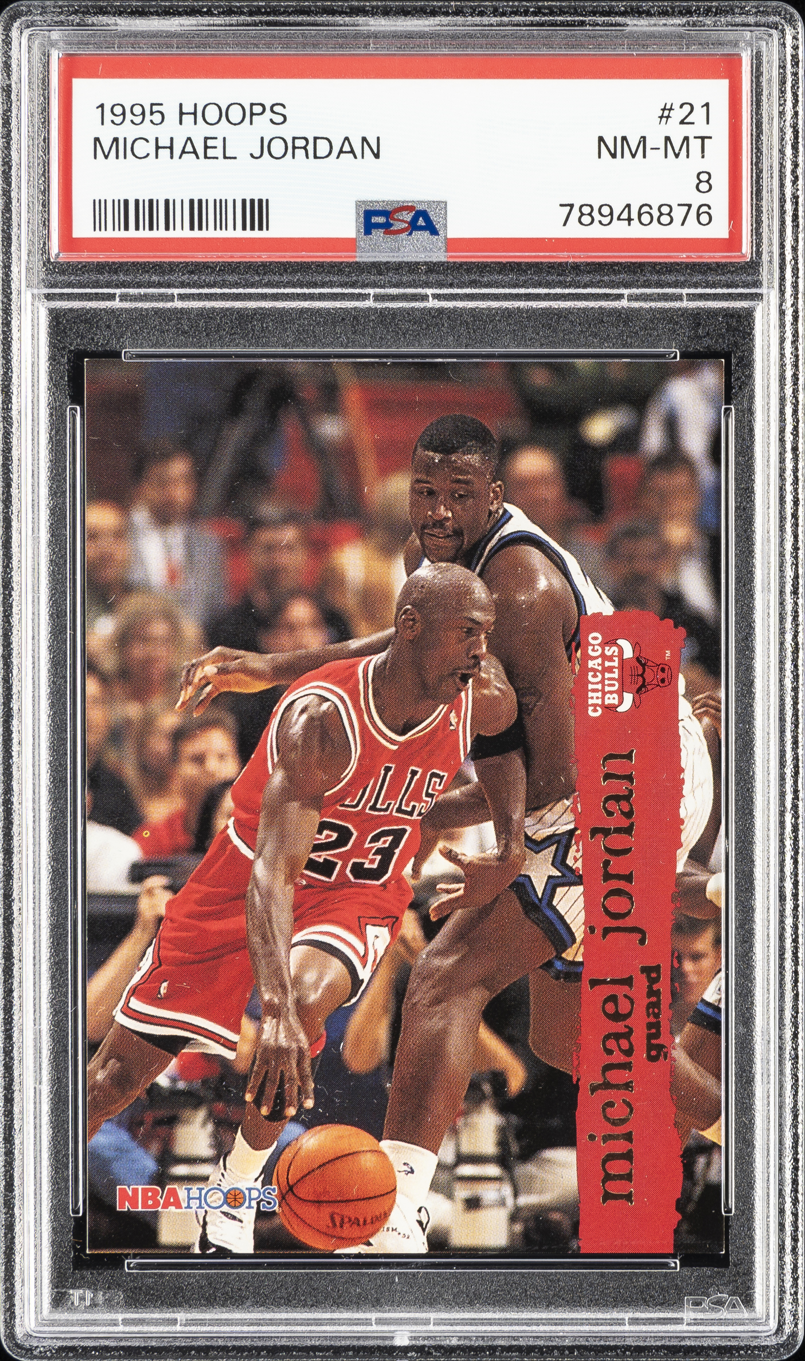 1995-96 Hoops #21 Michael Jordan – PSA NM-MT 8