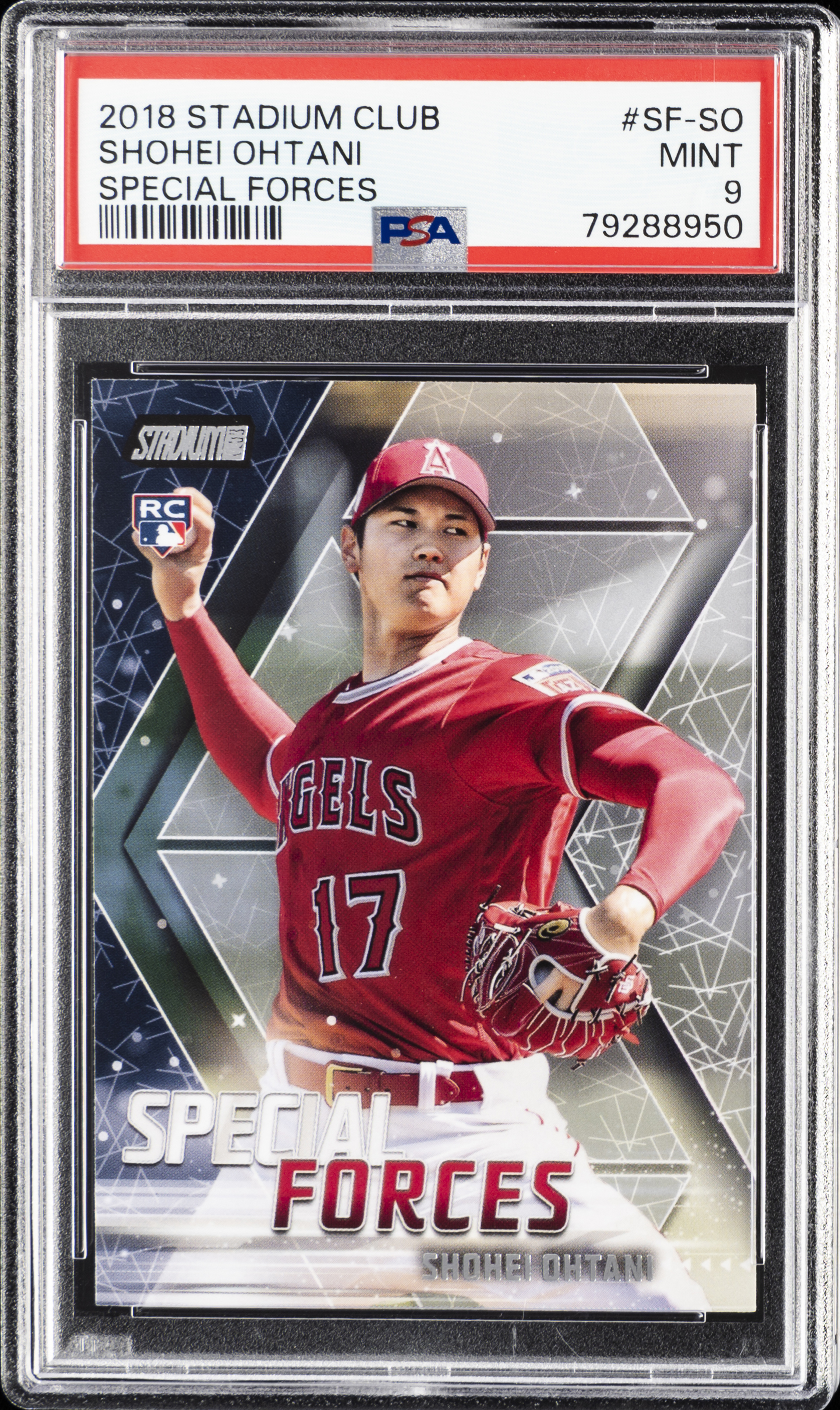 2018 Stadium Club Special Forces #SF-SO Shohei Ohtani Rookie Card – PSA MINT 9