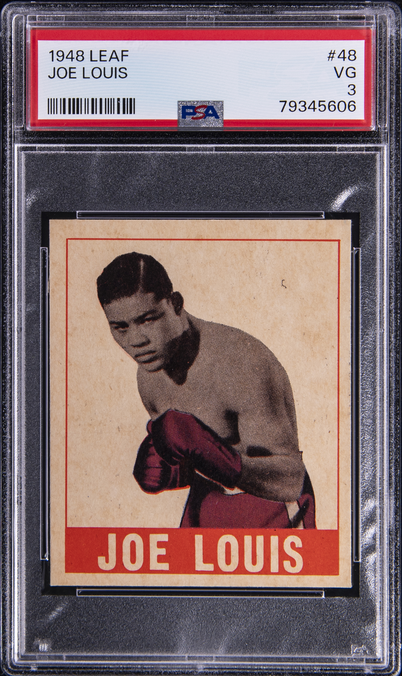 1948 Leaf #48 Joe Louis Rookie Card – PSA VG 3