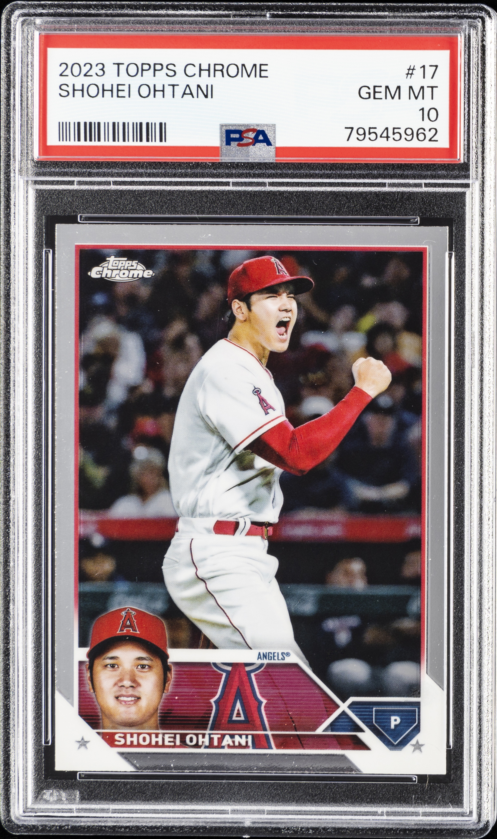 2023 Topps Chrome #17 Shohei Ohtani – PSA GEM MT 10