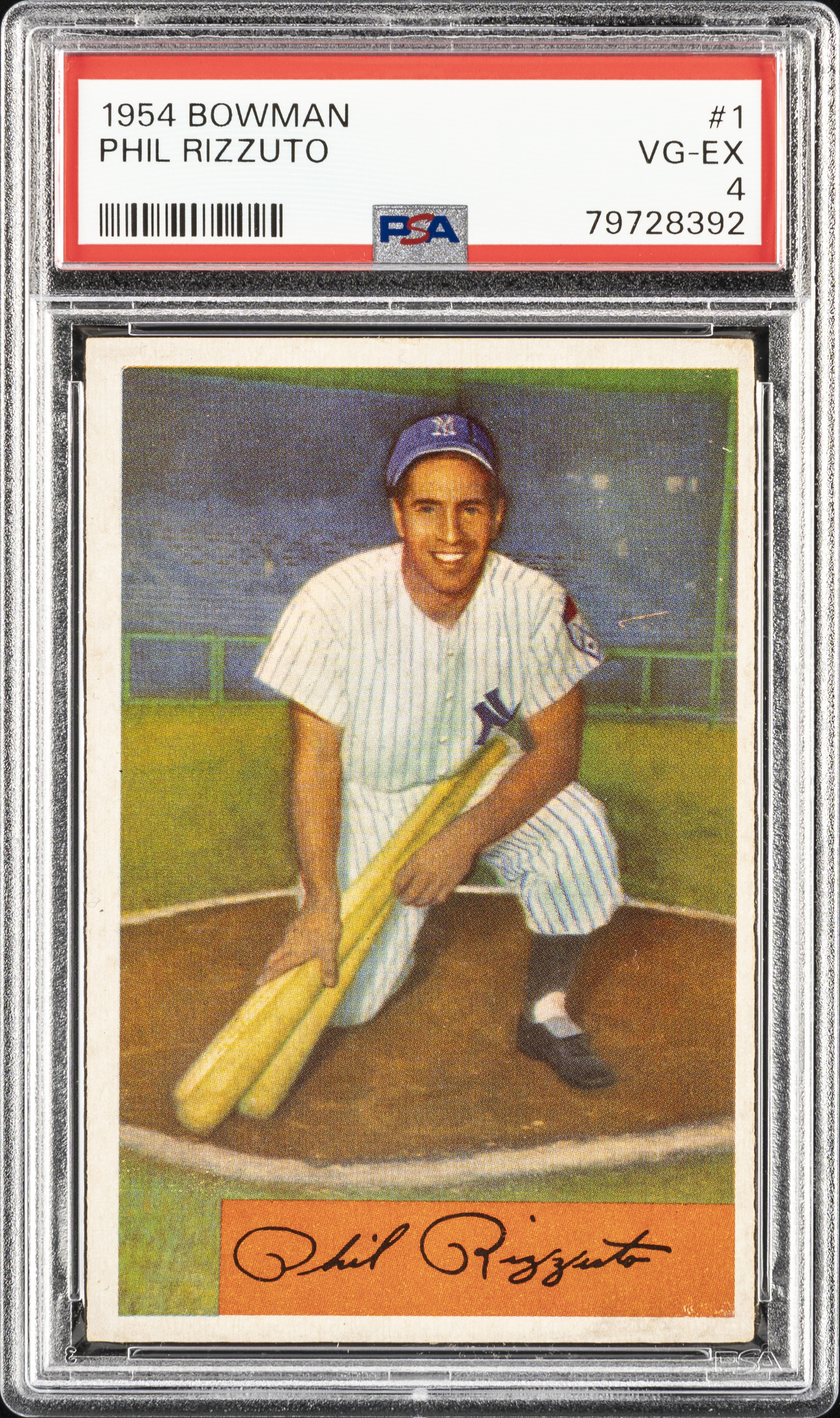 1954 Bowman #1 Phil Rizzuto – PSA VG-EX 4