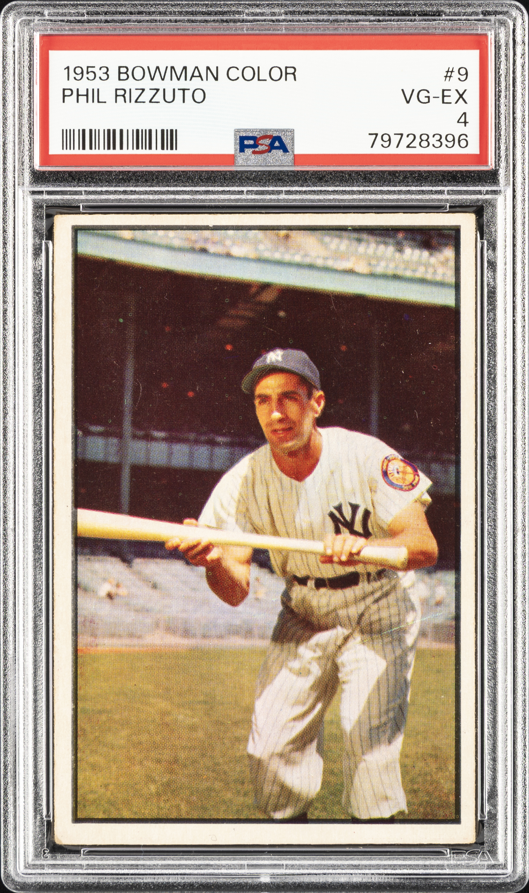 1953 Bowman Color #9 Phil Rizzuto – PSA VG-EX 4