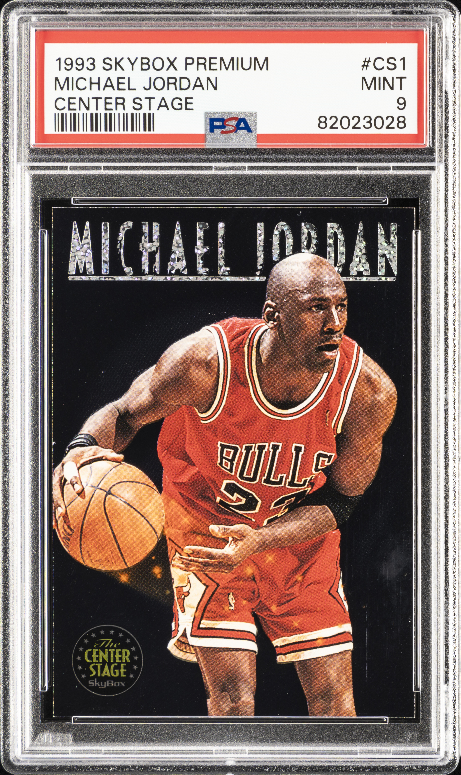 1993-94 Skybox Premium Center Stage #CS1 Michael Jordan – PSA MINT 9