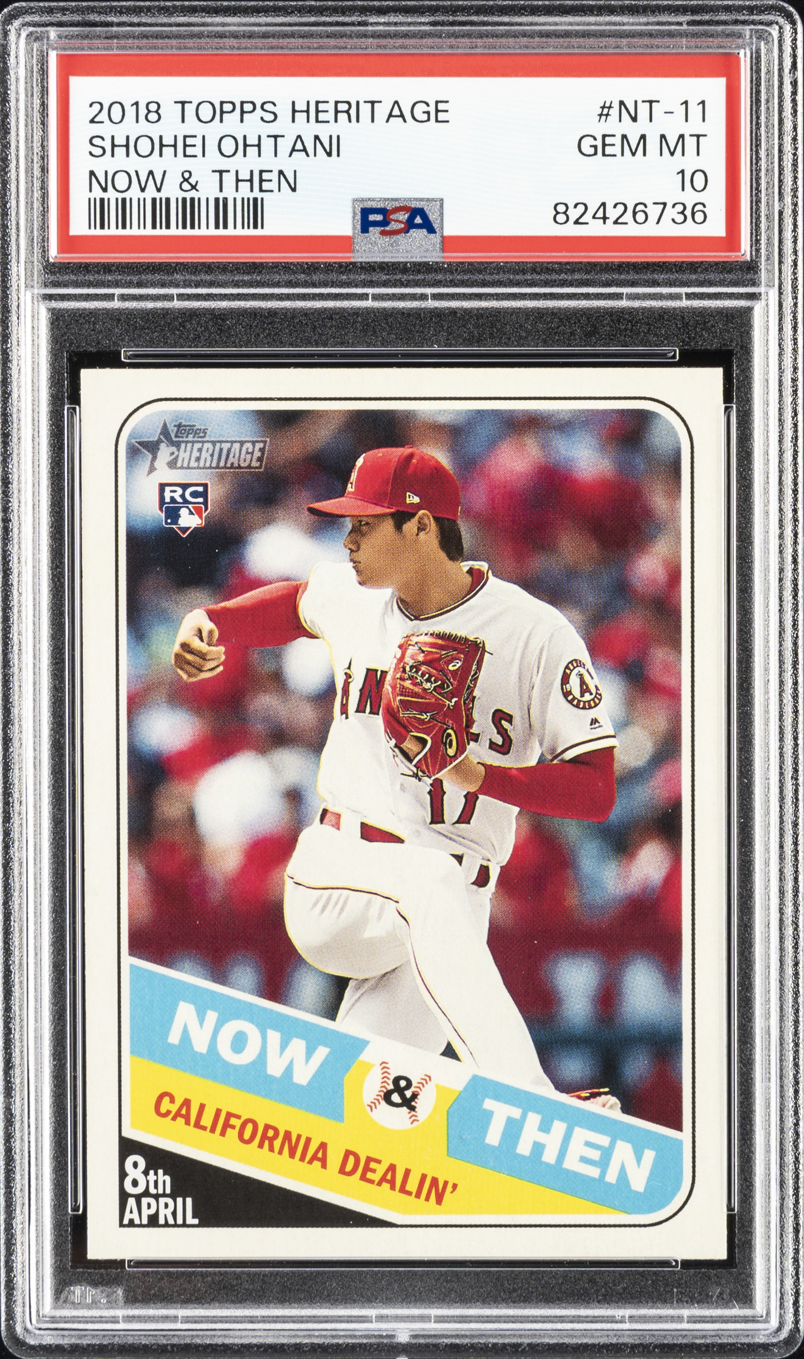 2018 Topps Heritage Now & then #NT-11 Shohei Ohtani Rookie Card – PSA GEM MT 10