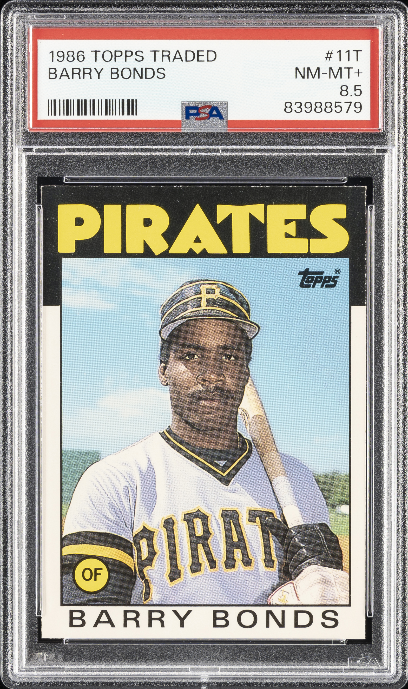 1986 Topps Traded #11T Barry Bonds Rookie Card – PSA NM-MT+ 8.5