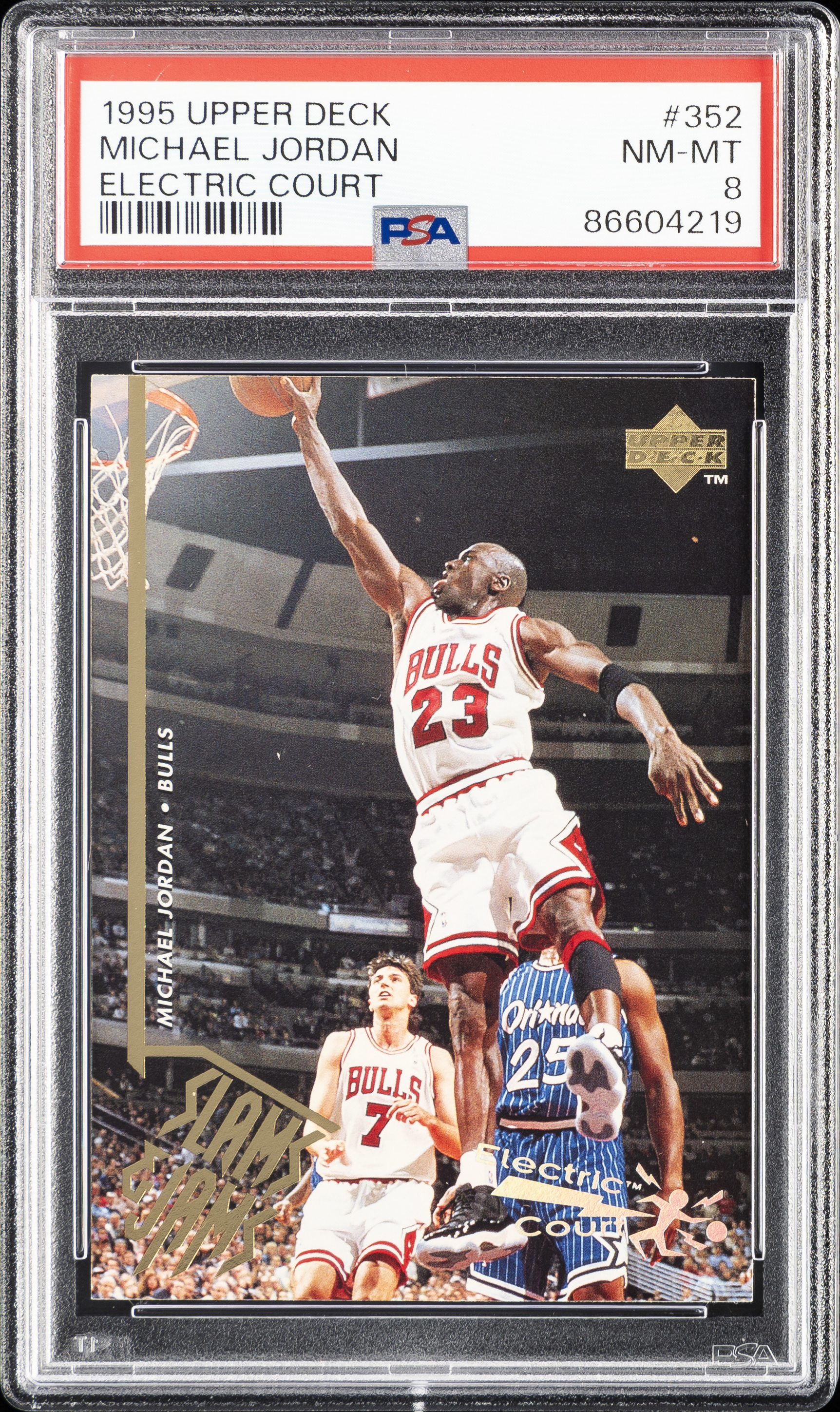 1995 Upper Deck Electric Court #352 Michael Jordan PSA 8