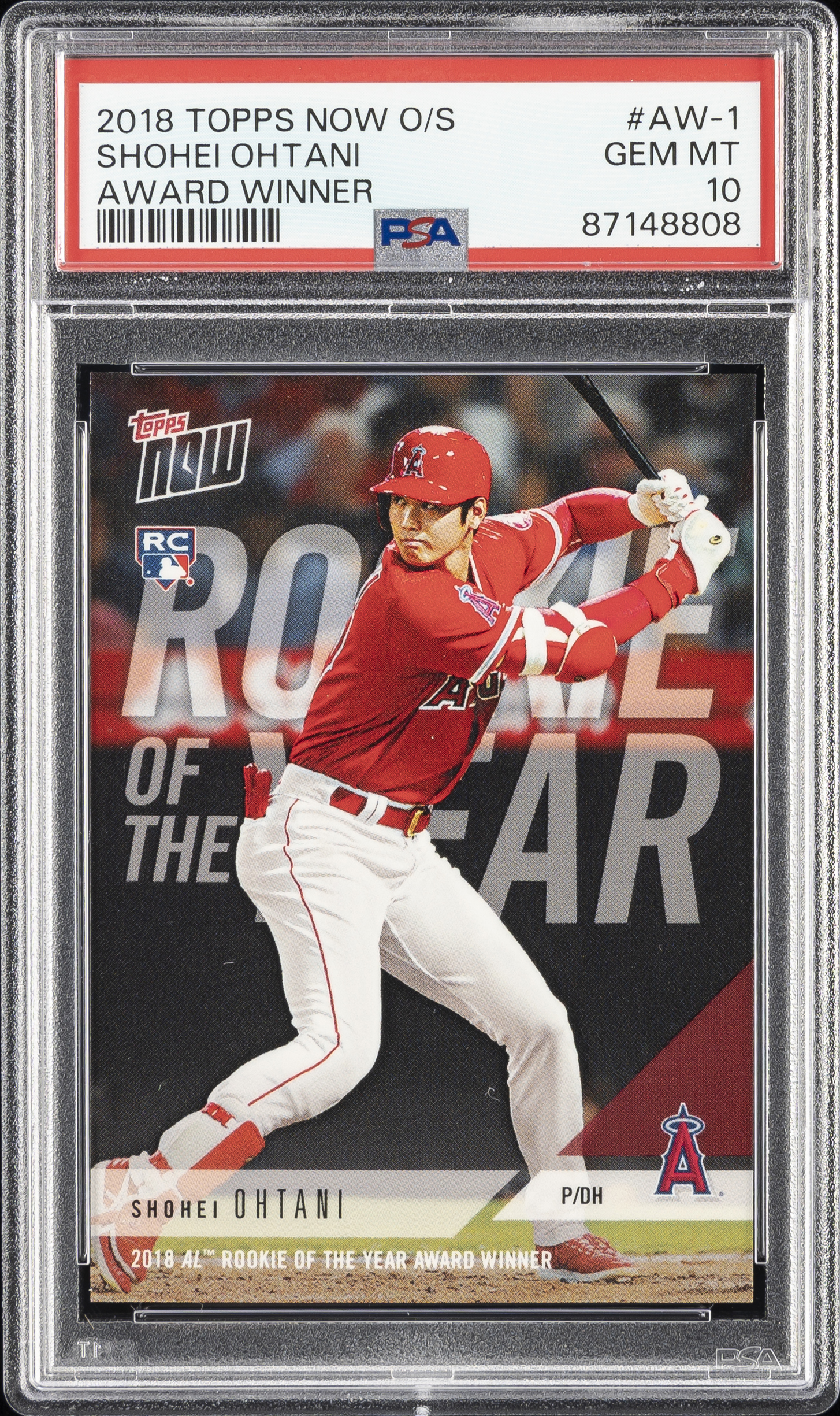 2018 Topps Now Off-Season Award Winner #AW-1 Shohei Ohtani Rookie Card – PSA GEM MT 10