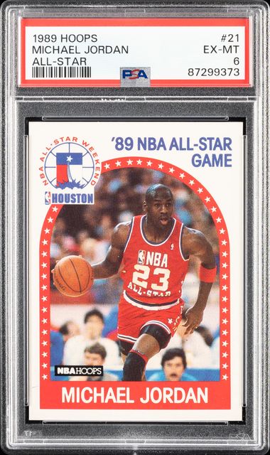 1989-90 Hoops All-Star #21 Michael Jordan – PSA EX-MT 6 on Goldin 